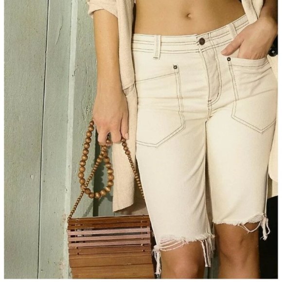 NWT FREE PEOPLE Rebel Rouser Cut Off Shorts - Picture 8 of 12